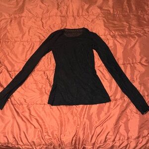 Marine Serre Black Long Sleeve Top